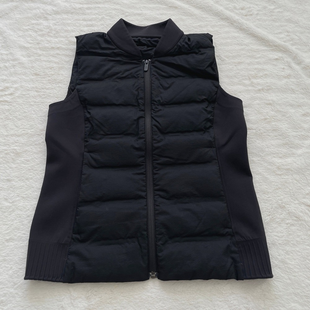 Lululemon Down & Around Vest Black Puffer Hybrid Insulated Womens Size 6